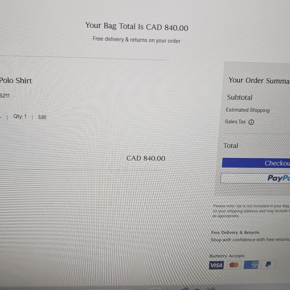 🏌️Burberry Brit XXXL men's golf t 100% cotton...brown - Picture 3 of 9